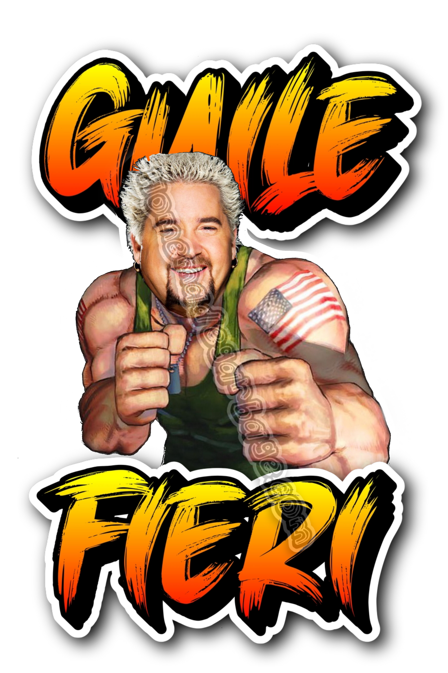 Guile Fieri Sticker